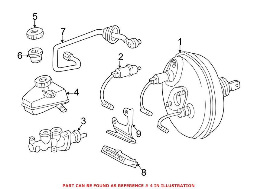 Mercedes Brake Master Cylinder Reservoir 2024300302